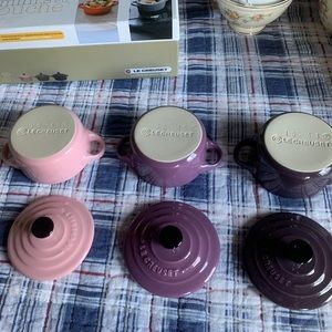 Le Creuset Mini Cocotte in Barbiecore Colors Never Used Original Box Rose